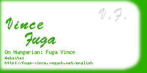 vince fuga business card